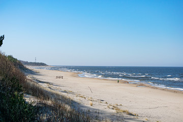 Fototapeta na wymiar Palanga beach of Baltic sea