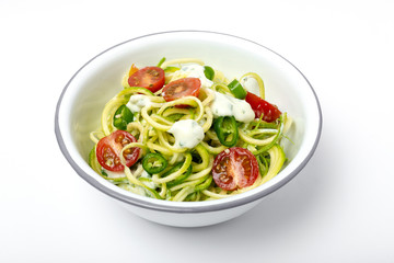 Zucchini noodles with vegetables