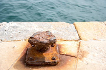 Rusty berth in the port of Cartagena, Murcia. Spain