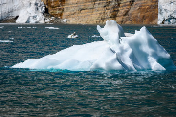 Iceberg Floats in Lake in Montana