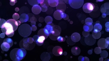 Blue Particles Background. Abstract Dust Particles. Loop