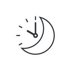 Sleeping time icon design isolated on white background. Vector illustration