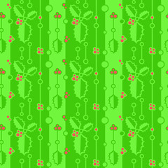 Flat colorful christmas seamless pattern. Repeated Xmas symbols.