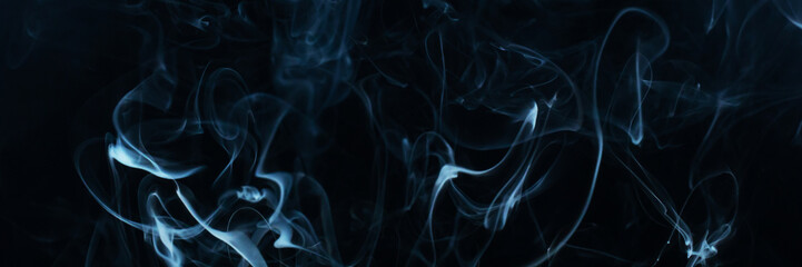 Smoke background on black background.
