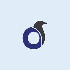 Initial OD Circle letter bird logo design. Od bird logo design vector.