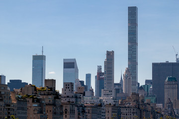 Fototapeta na wymiar New York skyscrapers glass and concrete buildings