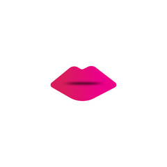 Womens Red Lips Logo Design Vector Template. Romantic Lips Logo Design.