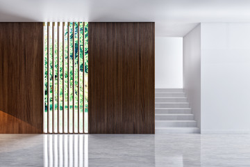 large luxury modern minimal bright interiors room mockup illustration 3D rendering