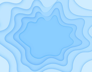 Winter shades with smooth transitions and shadow. Convex Abstraction. Place for announcement. illustration