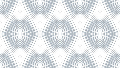 Abstract seamless pattern of geometric shapes. Stars in a hexagonal grid.