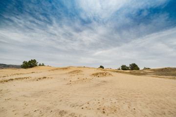 Landscape with desert in ukraine 