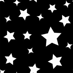 Obraz premium Stars seamless pattern. Sky with star icons texture background.