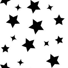 Obraz premium Stars seamless pattern. Sky with star icons texture background.