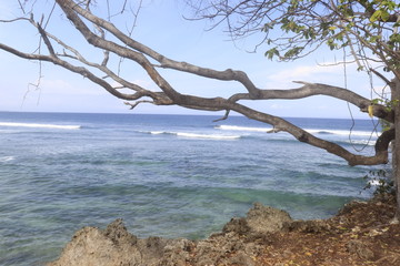 A beautiful view of Nusa Dua beach in Bali, Indonesia.