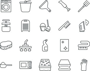 household vector icon set such as: bin, up, rug, architecture, chemical, dryer, touch, scoop, oven, pipe, duster, cable, creative, farm, front, thin, dig, industry, latex, old, powder, safety, heat