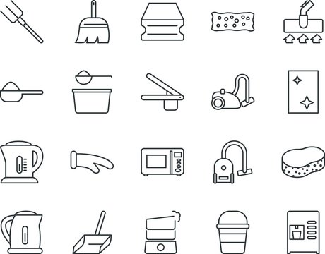 household vector icon set such as: shadow, double, boiler, shop, pan, farming, vegetable, fork, cooker, item, espresso, paint, new, holder, spice, bakery, can, bar, freshness, bulb, head, set