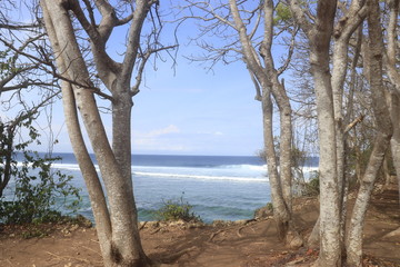 Fototapeta na wymiar A beautiful view of Nusa Dua beach in Bali, Indonesia.