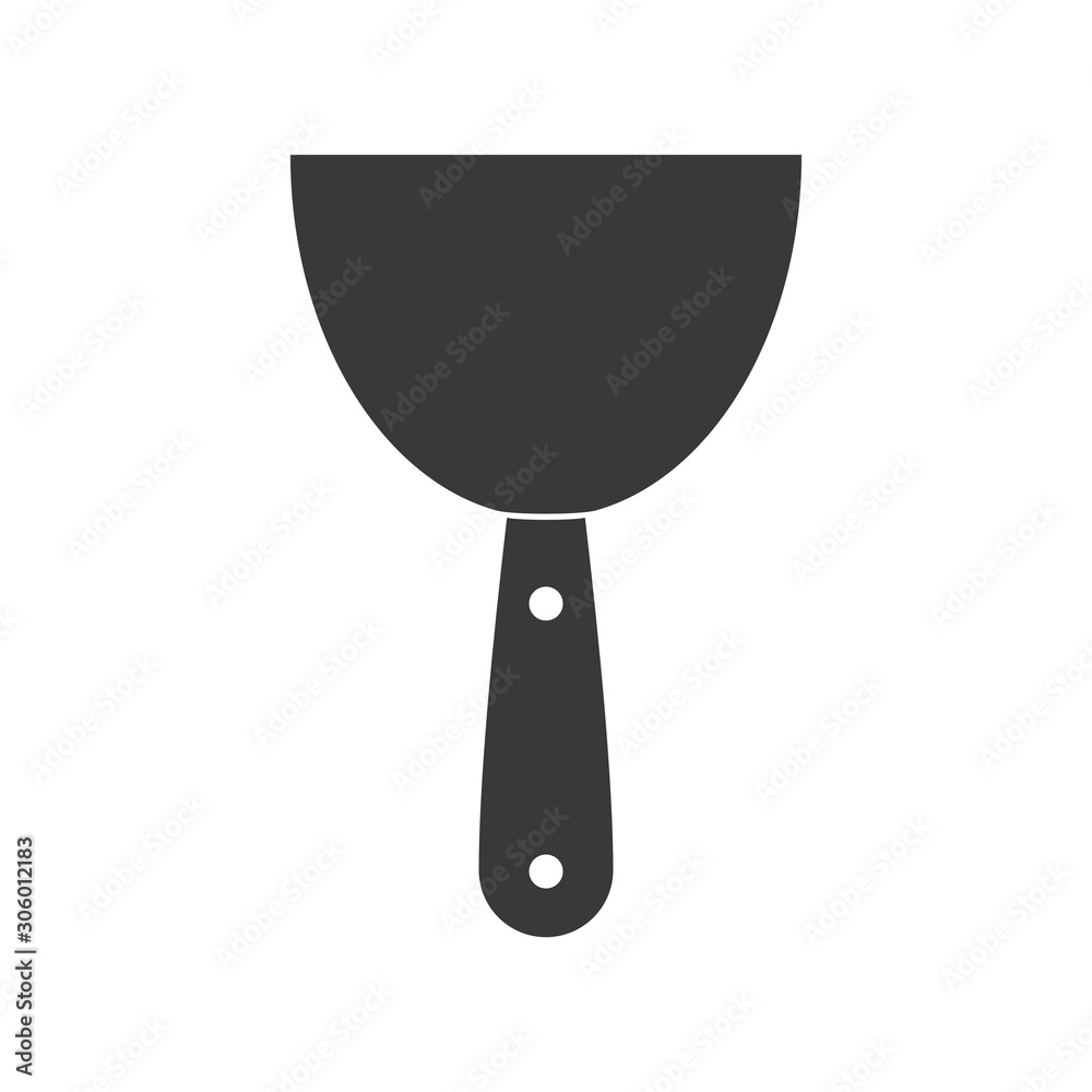 Wall mural Scrapper or putty knife tool icon in vector