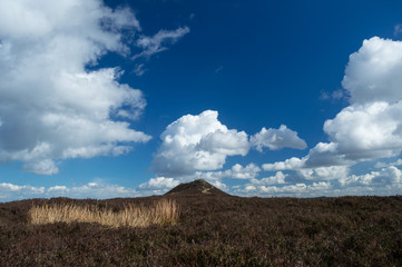 Looking towards the Peak of Win Hill along the walkers trail in the Peak District, Derbyshire