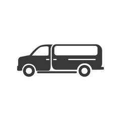 Work van or truck icon in vector