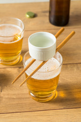 Alcoholic Japanese Sakebombs with Rice Wine