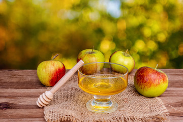 Rosh hashanah concept. Traditional symbols. jewish New Year holiday