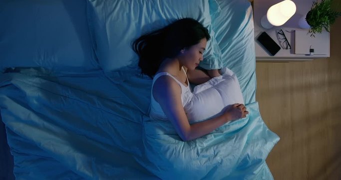asian woman sleep well