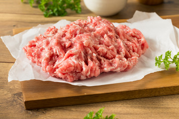 Raw Red Organic Ground Pork