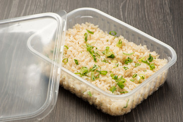 brown rice with green smell