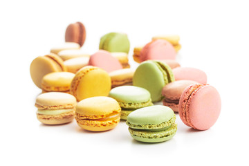 Sweet colorful macarons