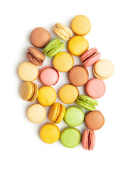 Sweet colorful macarons