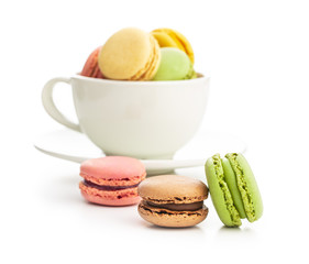 Sweet colorful macarons