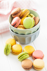 Sweet colorful macarons
