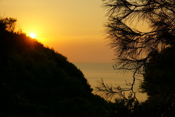 Sunset on sea, relax, dusk