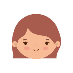 Isolated girl cartoon vector design