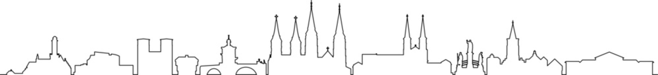 Bamberg City Skyline Vector Silhouette