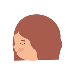 Isolated girl cartoon vector design