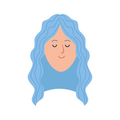 woman face icon, flat design