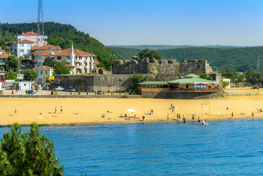 Istanbul, Turkey, 31 May 2006: Castle of Riva, Riva Beach, Black Sea, Riva, Beykoz.