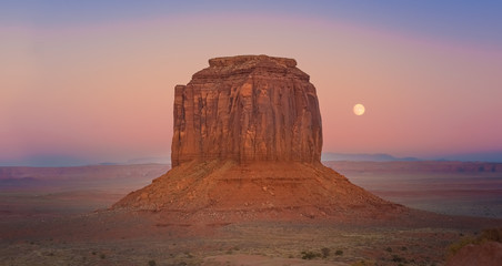 Monument Valley region of the Colorado Plateau with vast sandstone buttes on the Arizona–Utah...