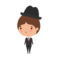 Man with hat vector design