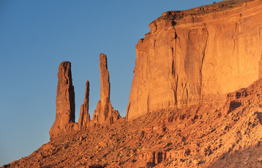 Totem Pole, Monument Valley, Arizona–Utah border, in a Navajo Nation Reservation. USA