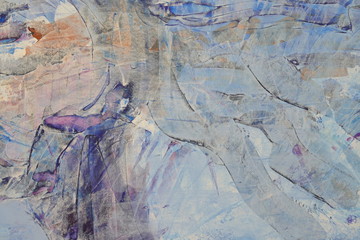 Blue painted abstract background