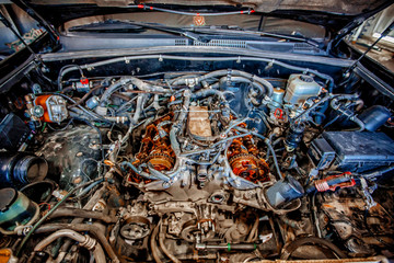 The car engine, Engine, Car engine background