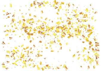 Festive glitter rectangle confetti background. Abstract frame confetti texture for holiday, postcard, poster, website, carnivals, birthday and children's parties. Cover confetti mock-up. Wedding card