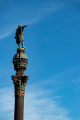 Estatua de Cristobal Colón en Barcelona