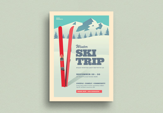 Ski Trip Flyer Layout