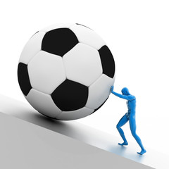 Football and soccer business, 3d rendering