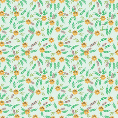seamleass pattern : Beautiful Small Vintage Floral Seamless Pattern in design  ,for print on fabric textile , book cover , packaging , wedding invitation