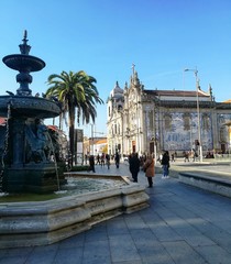 Fototapeta na wymiar square in Oporto, Portugal
